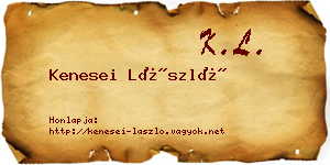Kenesei László névjegykártya