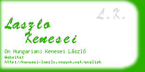 laszlo kenesei business card